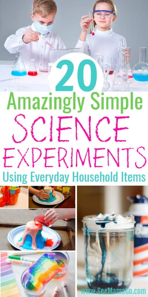20 Amazingly Simple Science Experiments for kids you can do at home