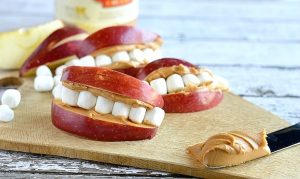 apple peanut butter mouths