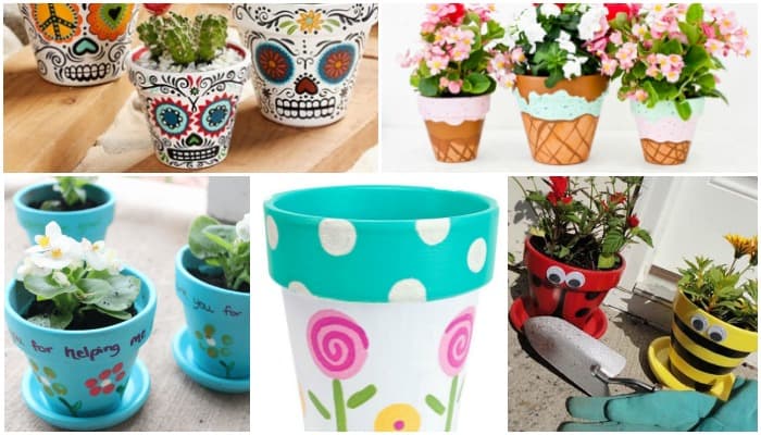 5 Easy pot painting ideas for beginners, Pot decoration ideas