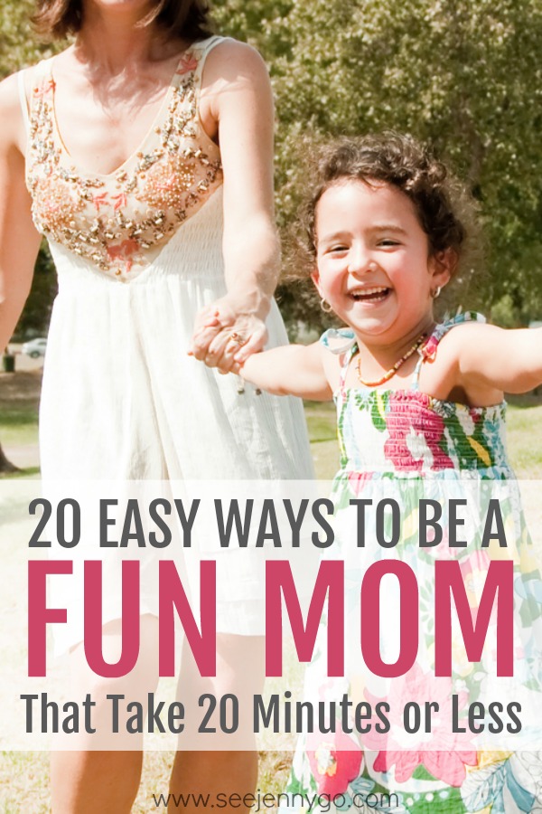 how to be a fun mom - easy and simple ways to have fun with your kids - 20 ways to be more fun as a mom #mom #fun #kids #bonding #tips #ideas #connect #children #qualitytime