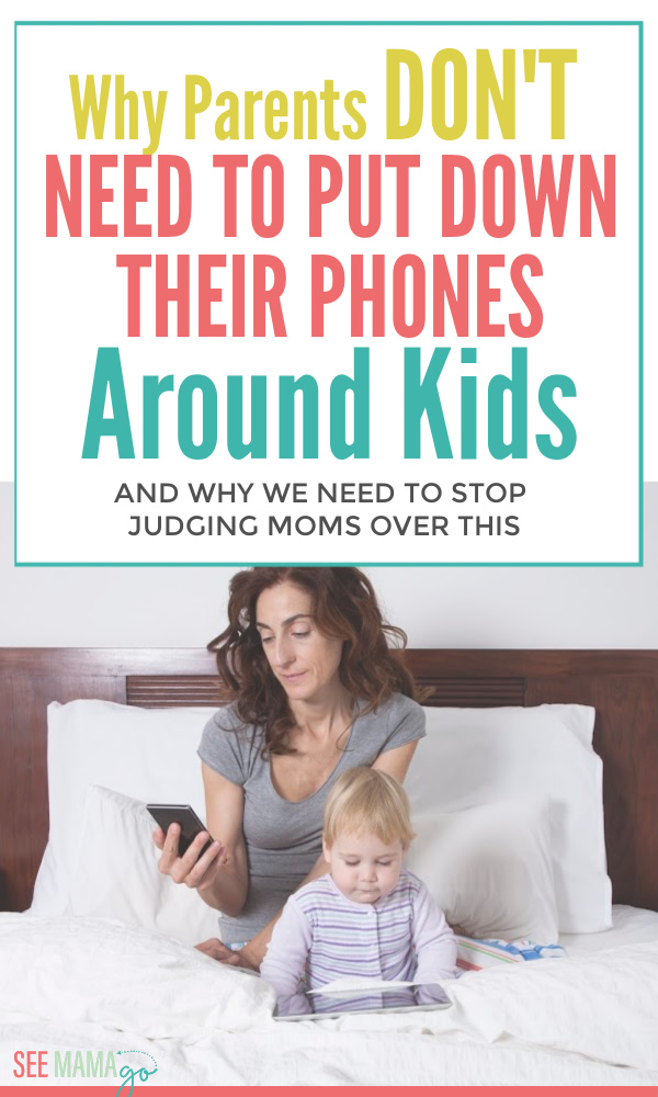 Do parents need to put their phone down around kids? 