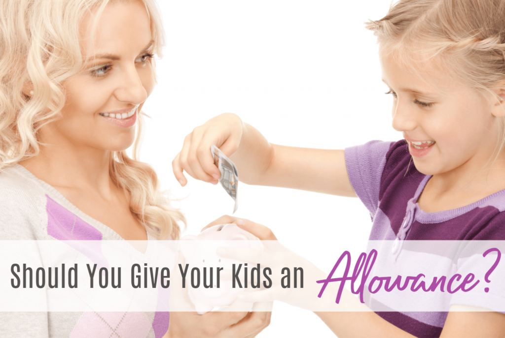 Giving kids an allowance, money system for chores