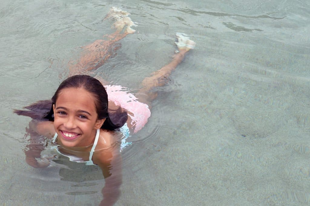 swimming at the Hyatt Regency Scottsdale