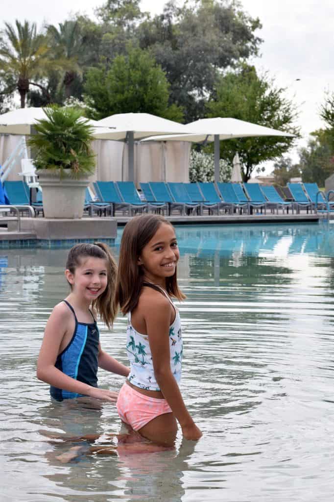swimming at the Hyatt Regency Scottsdale