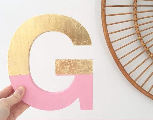 fold foil letter wall art