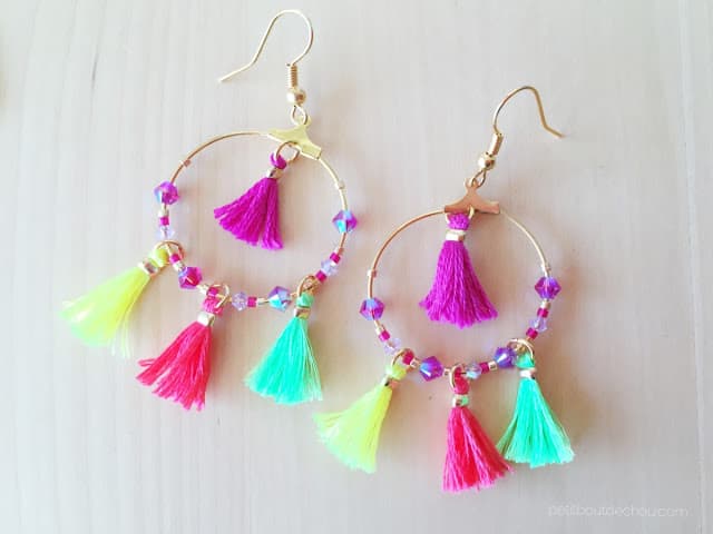 DIY tassel earrings