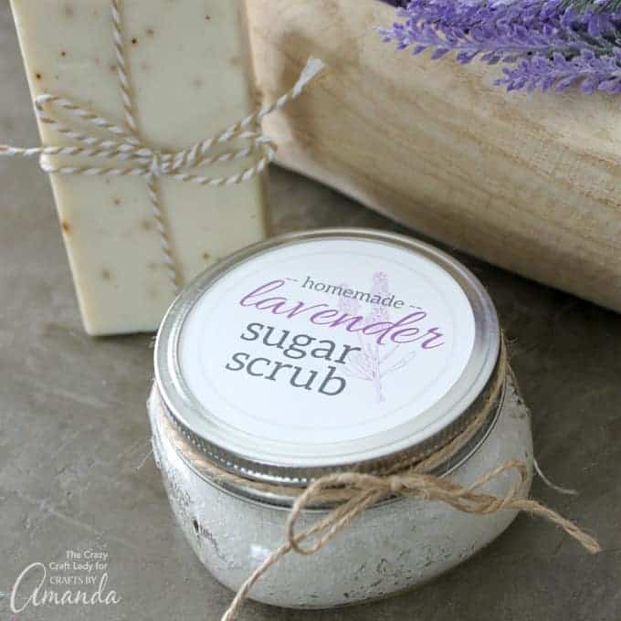 DIY lavender sugar scrub