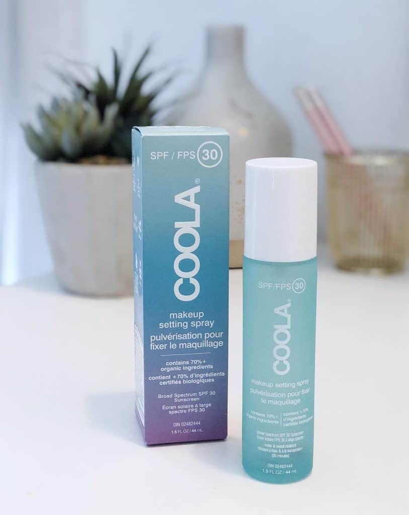 Coola organic SPF 30 Makeup setting sunscreen spray