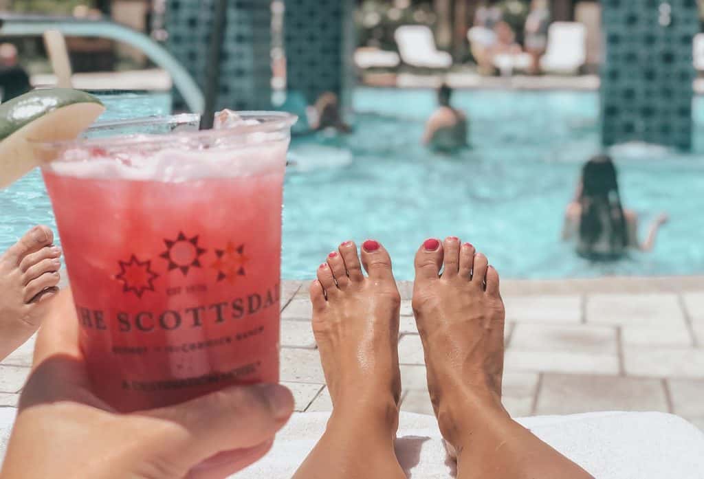 drinks poolside at the twisted vine poolside bar and grill