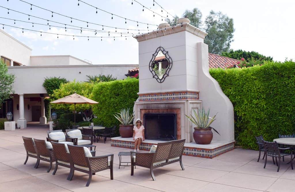 fireplace at scottsdale resort