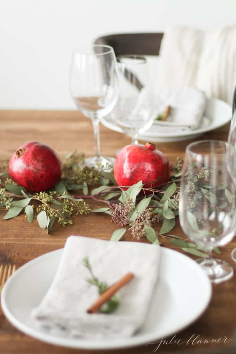 pomegranate table decor