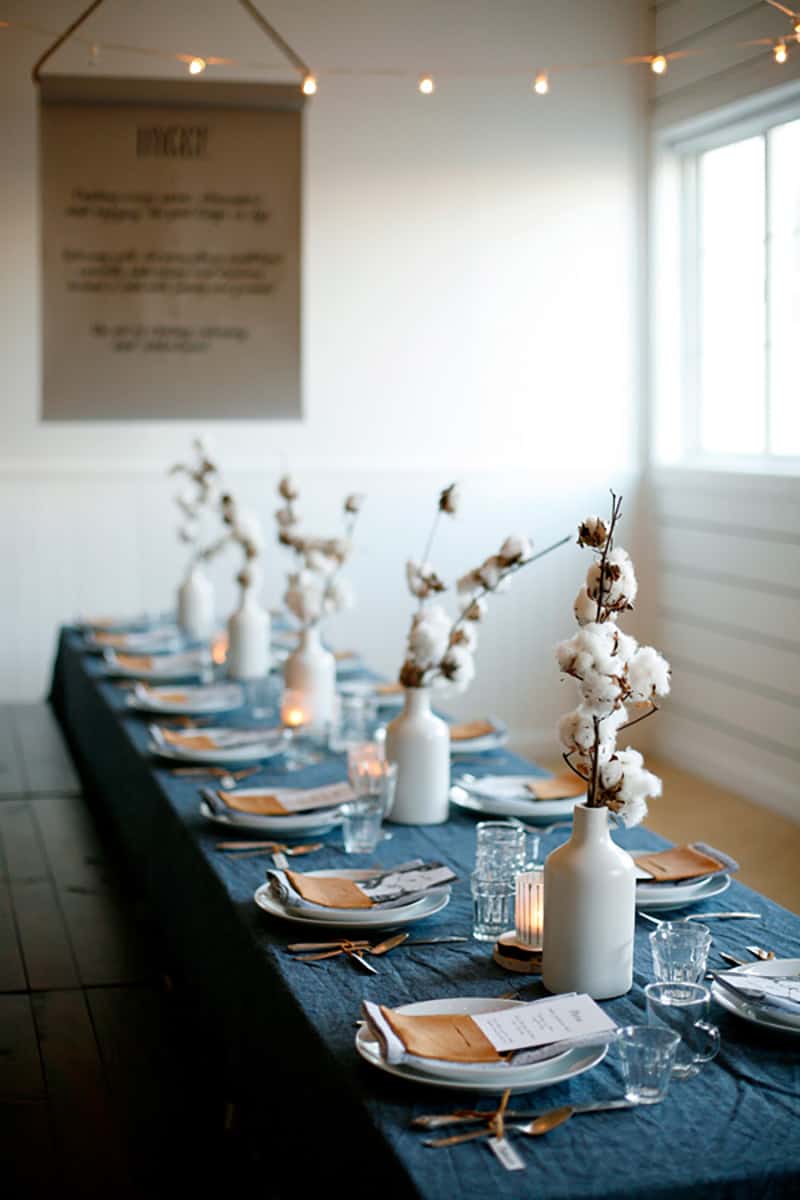 winter table decor