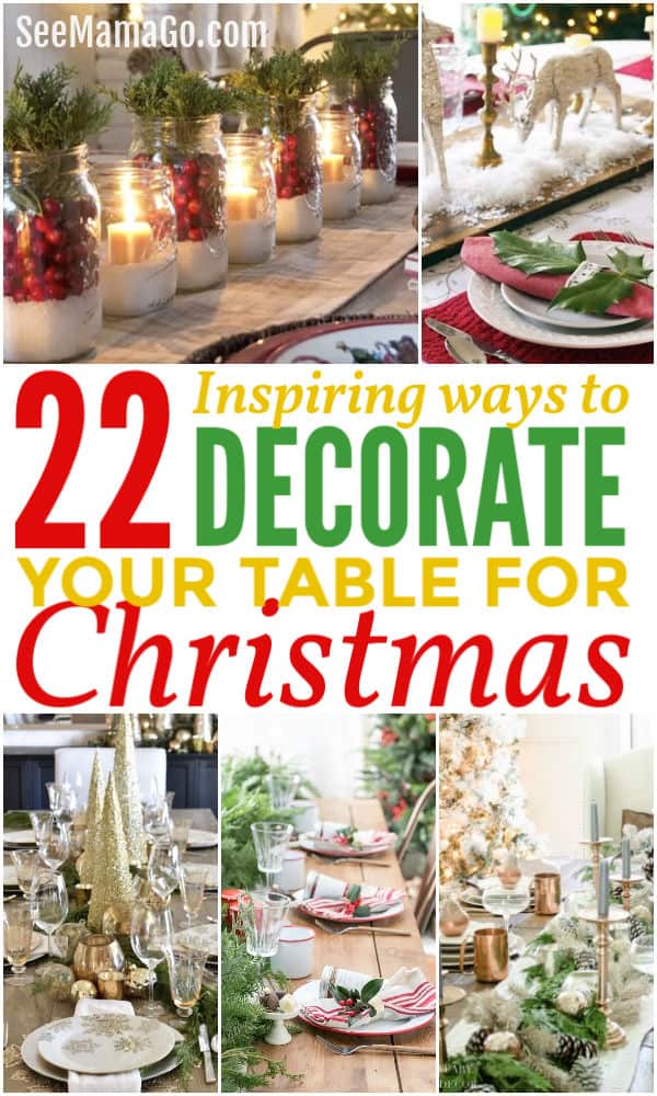 Holiday table setting ideas, tablescape, DIY