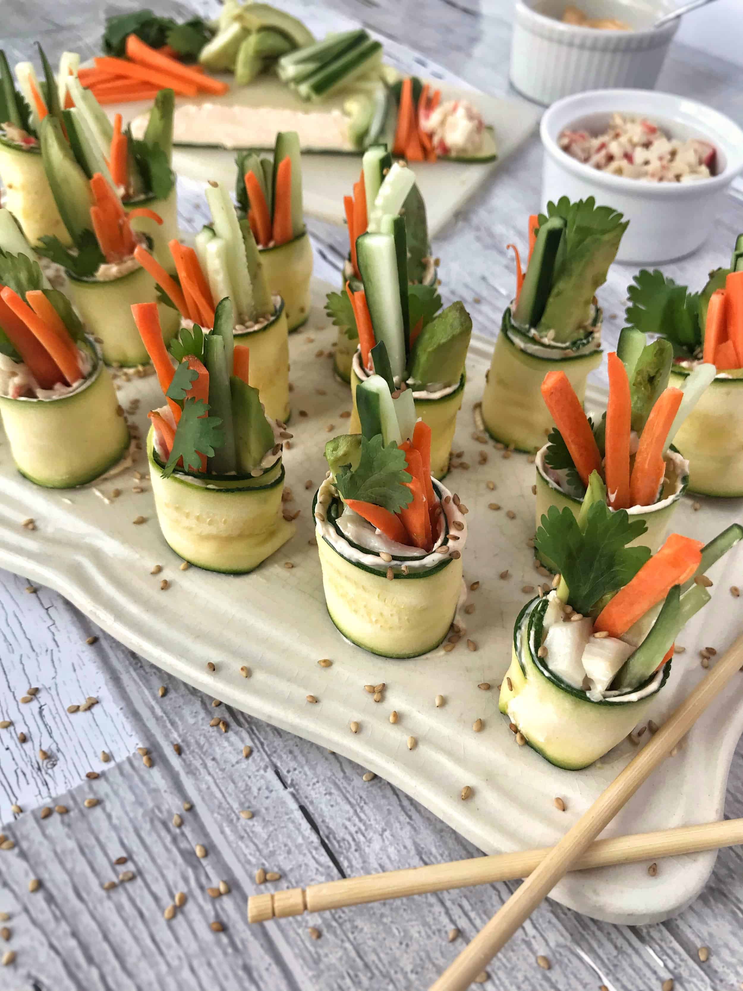 zucchini sushi, weight loss snacks