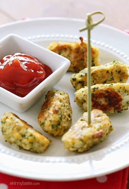 healthy snack ideas, cauliflower tots