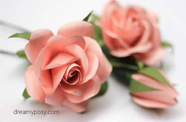 how to make paper roses at home