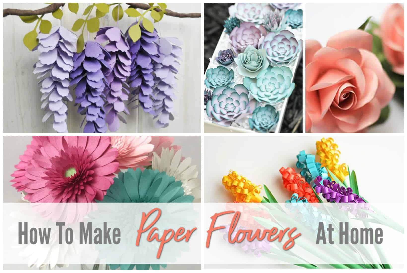 Bouquet Of Handmade Paper Flowers In Tissue Paper Stock Photo