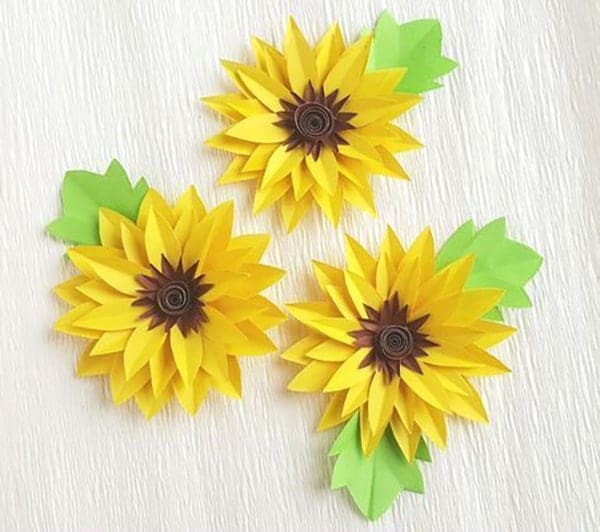 how to make paper sunflowers