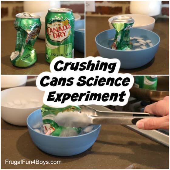 Crushing cans science experiment 